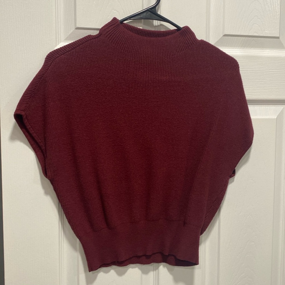 Cap Sleeve Cropped Sweater